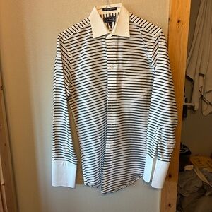 Paul Fredrick Men's Striped Dress Three Shirt Bundle Sz 15 1/2 34-35